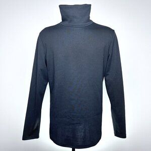 Coofandy Long-Sleeve Turtleneck L Black Polyester Spandex Stretch Comfort